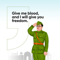 Netaji Subhas Chandra Bose Jayanti Celebration Social Media Post