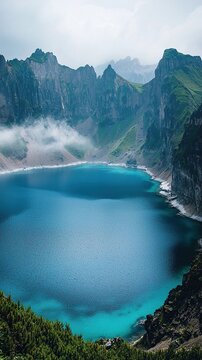 changbai mountain crater lake china landscape
