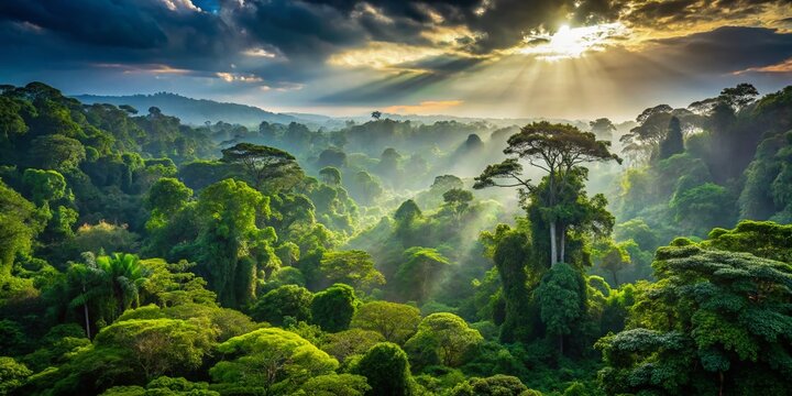 Lango Bai Forest, Odzala-Kokoua National Park, Congo Brazzaville: Lush Rainforest Canopy