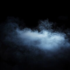 Fototapeta premium Abstract Smoke Texture - White Vapor on Black Background