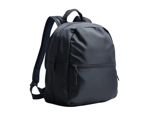 Naklejka premium black backpack isolated on transparent background