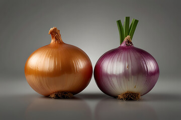 Lilac and yellow onions together.