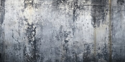 Fototapeta premium Textured grey grunge wall with weathered surface featuring dark and light grey tones providing ample empty space for text or graphics