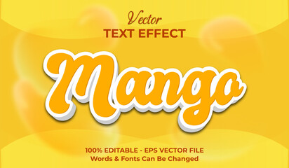 Mango editable text effect template	