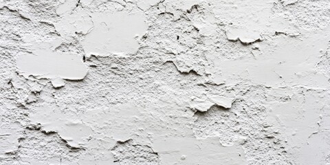 Obraz premium Textured white wall surface with peeling paint details and uneven patches, providing ample copy space for design or advertising use.