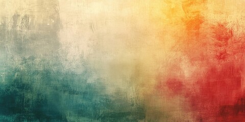 Abstract textured background featuring a gradient blend of teal, yellow, orange, and red hues with soft, blended edges and a warm ambiance.
