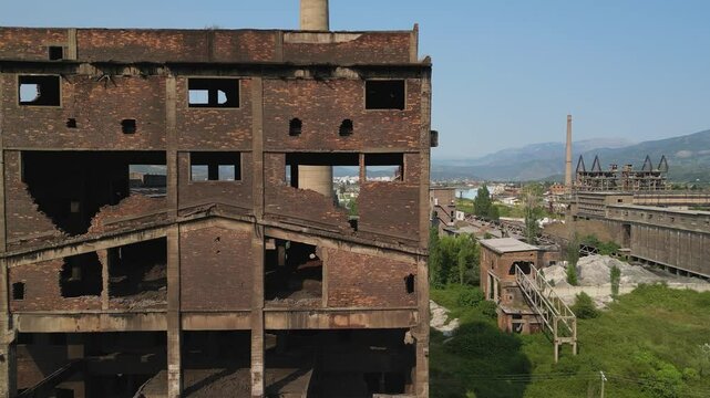 A View of an Abandoned Factory in the Elbasan Industrial Zone