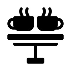 Coffee table glyph icon