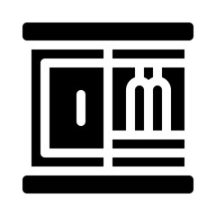 Wardrobe glyph icon