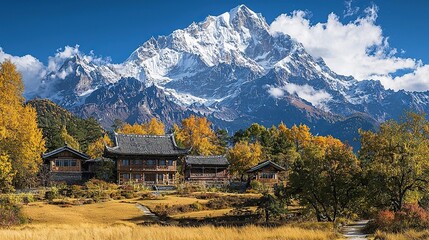 jade dragon snow mountain chinese landscape