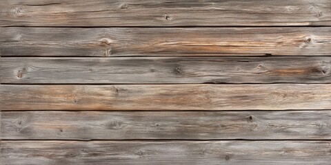 Obraz premium Weathered wood planks in shades of gray and brown creating a rustic background ideal for outdoor decor and furniture design projects