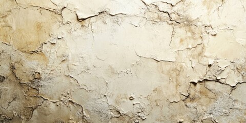 Obraz premium Textured wall background with earthy tones of beige and cream featuring rough, cracked surface ideal for graphic and print design projects