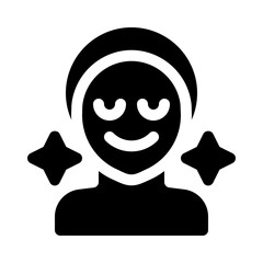 Relaxed Face glyph icon