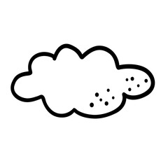 cute cloud sky doodle illustration hand drawn kids svg transparent icon sketch