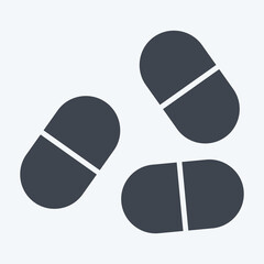 Icon Medicine. related to Retirement symbol. glyph style. design editable