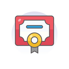 Obraz premium Certificate icon business vector concept stock graphic