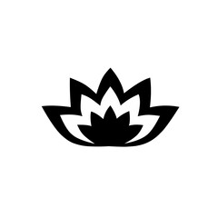 Lotus flower icon set. Lotus flower vector sign or lotus flower plant symbol
