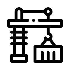 Crane line icon