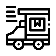 Delivery truck line icon