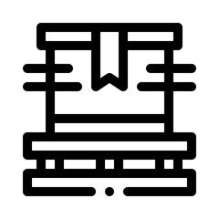 Pallet with Boxes line icon