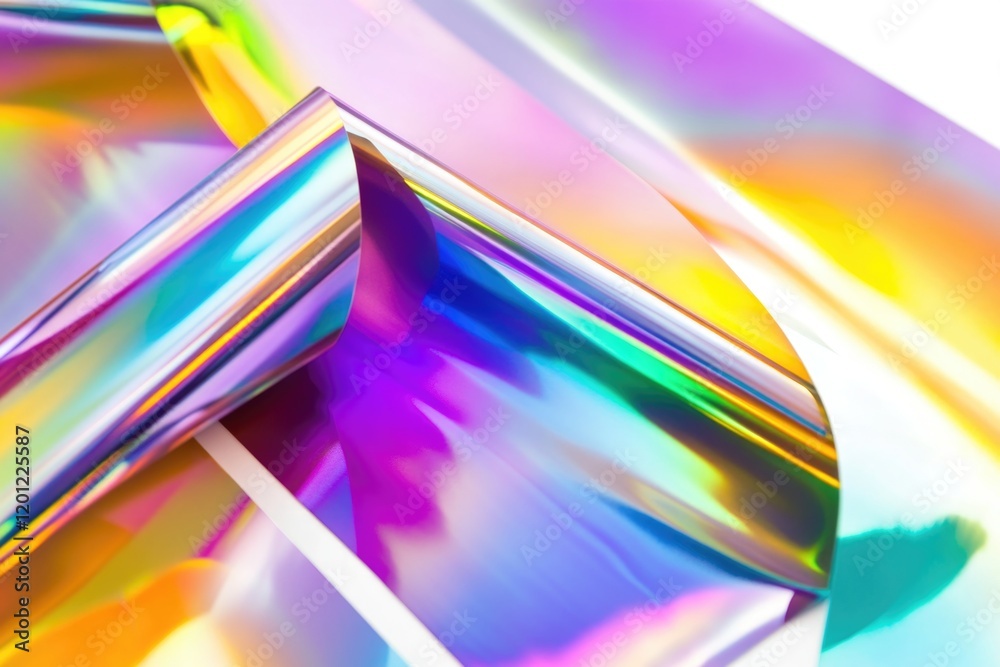 Poster close-up shot of a shiny metallic surface with reflections