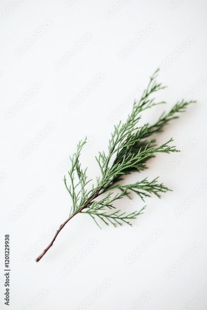 Poster A single branch of a tree on a white surface