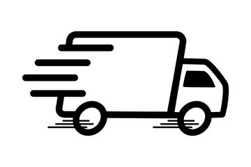 Delivery truck icon. Fast shipping delivery truck icon.fast delivery icon.Vector illustration design
