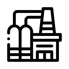 Obraz premium Refinery line icon