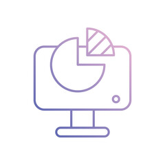 Pi Chart icon business vector concept stock graphic