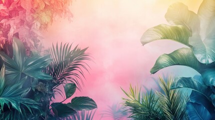 Obraz premium Serene tropical scenery flowing gradients and high fidelity views