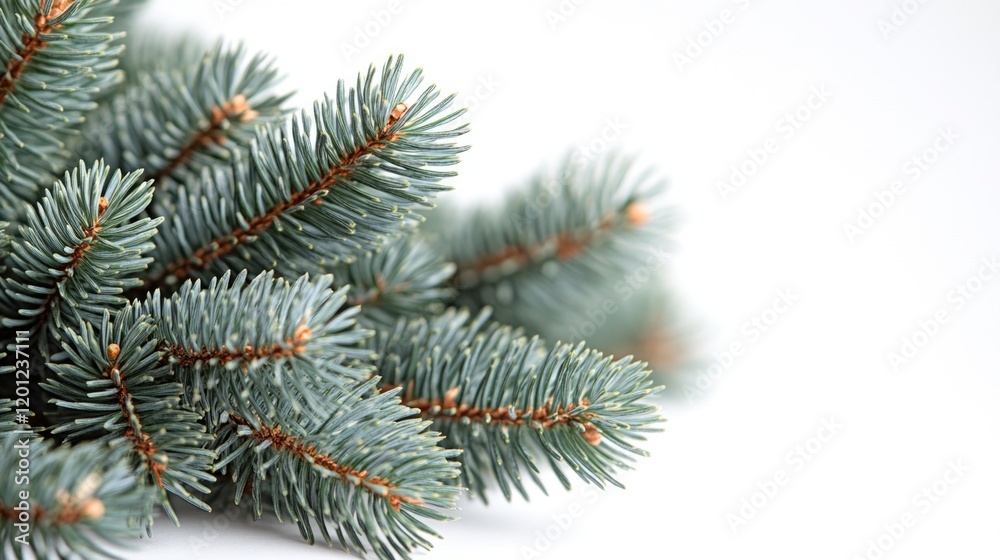 Poster close-up of a pine tree branch with needles and cones, great for nature or landscape images
