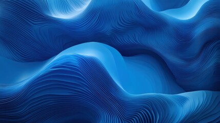 Fototapeta premium Wavy sea texture background ocean digital art blue environment close-up high fidelity concept