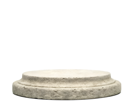 Stone Podium with Flat Surface on Transparent Background, Minimalist Podium, Clean Display Stand, Stylish Platform