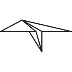 paper plane line icon