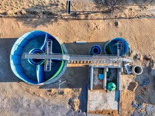 desalination plant construction site, wastewater treatment plant, water resources management, swage...