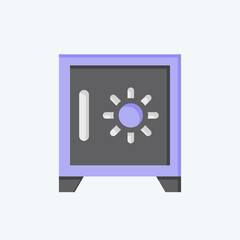 Icon Save Box. related to Retirement symbol. flat style. design editable