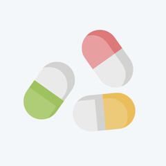 Icon Medicine. related to Retirement symbol. flat style. design editable