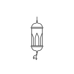 Yellow Ornamental Lantern Illustration on White Background