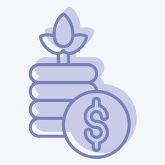 Icon Money 2. related to Retirement symbol. two tone style. design editable