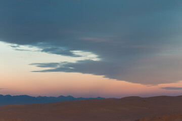Picturesque sunset over the mountains with a perfect vibe as a background. 