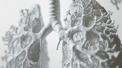 detailed human lungs