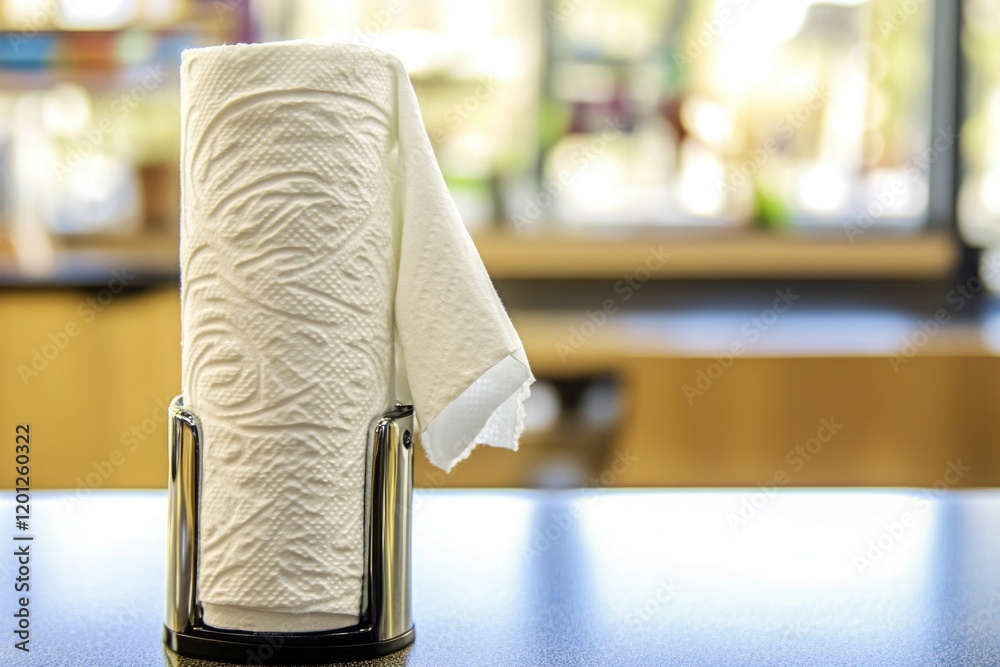 Leinwandbilder a simple image of a roll of white paper sitting on a flat surface, suitable for use in educational o