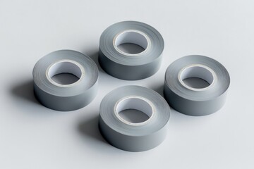 Adhesive strips arranged neatly on a clean background, perfect for DIY or office use