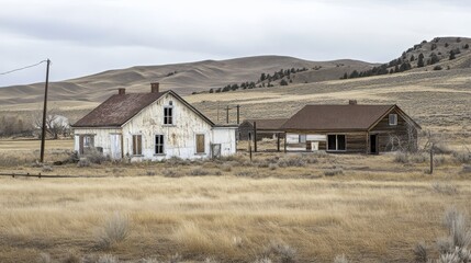 A Timeless Glimpse into the Past: Abandoned Farmhouses in the Vast Plains