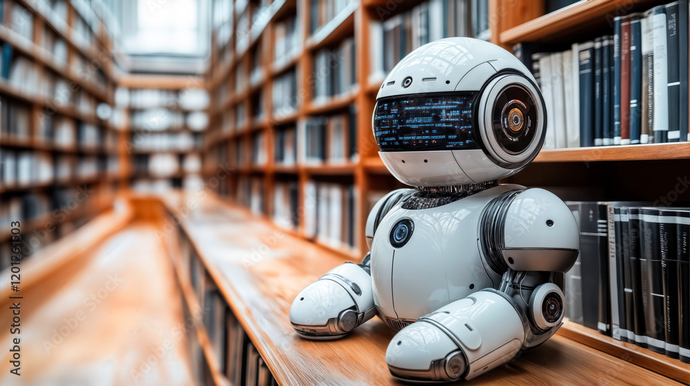 Poster ai robot streamlining content curation in library setting for efficient information management