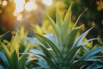 Obraz premium Hydrangea plant with budding flowers observed in a lush garden during daylight hours