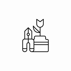 Obraz premium to prune plant icon vector sign