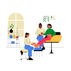 Therapist Providing Foot Massage In Flat Vector Illustration Symbolizing Relaxation And Spa Therapy, Isolated On White Background