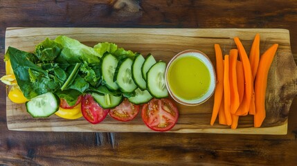 A Colorful Array of Freshly Cut Vegetables, Perfect for a Healthy Meal