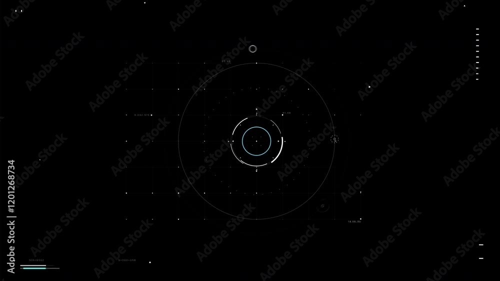 Poster universal technology line and frame video overlay futuristic hud head up display interface template 